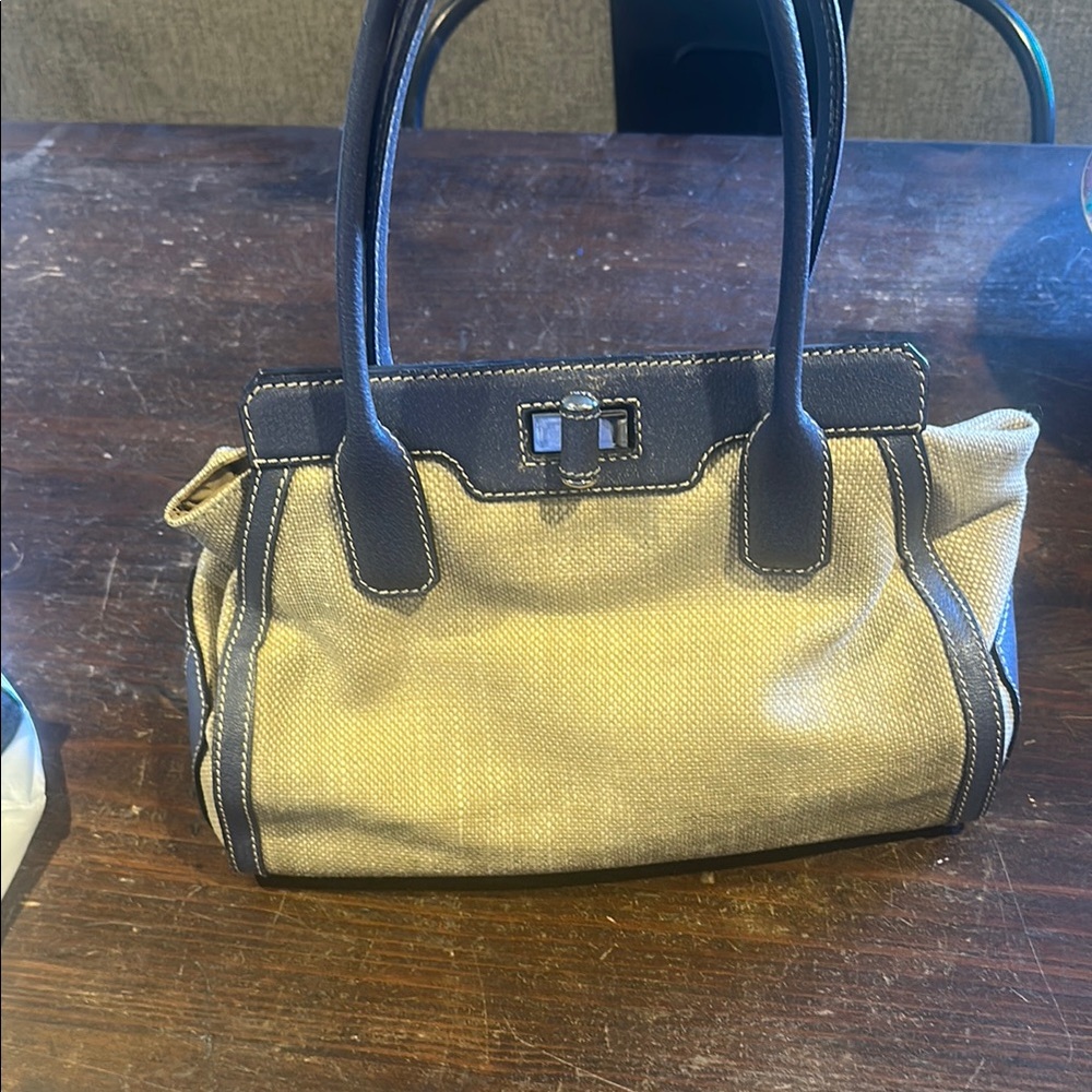 Elegant Tan and Black Women's Handbag